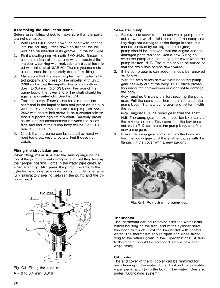 PoseidonMarine® Circulation pump repair kit Volvo Penta AQ165 AQ170 831742 831720 - Image 3