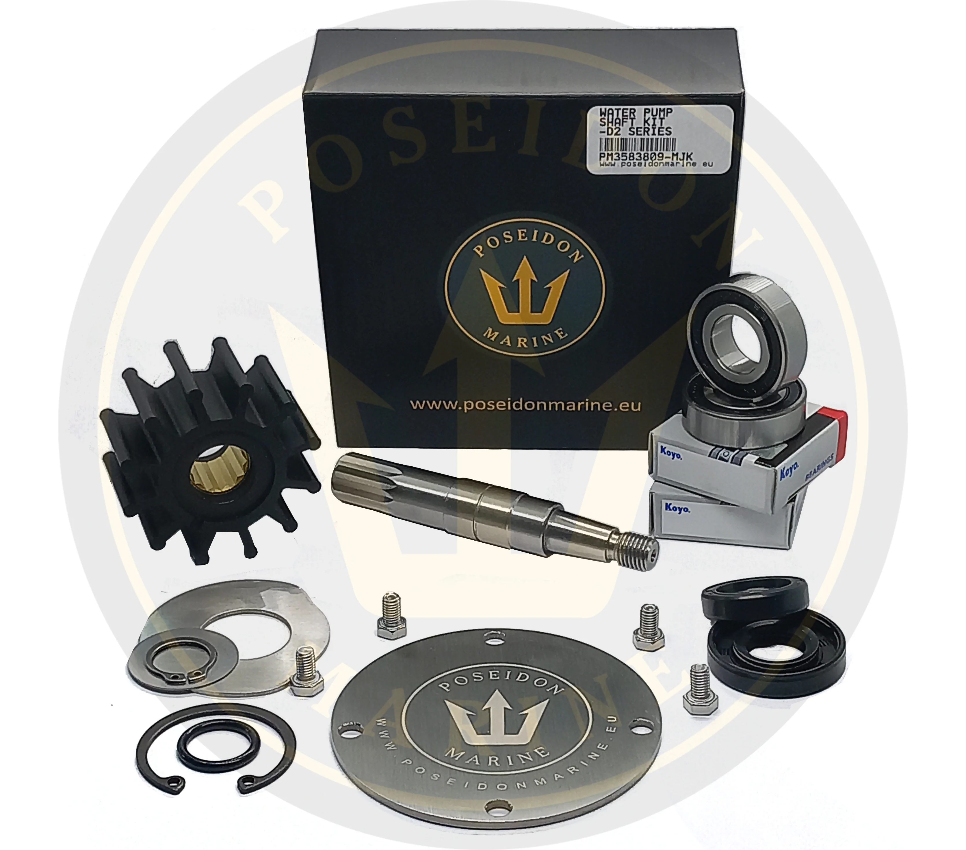 PoseidonMarine® Water pump repair kit Volvo Penta D2-55 D2-75 3583089 21951346 - Image 4