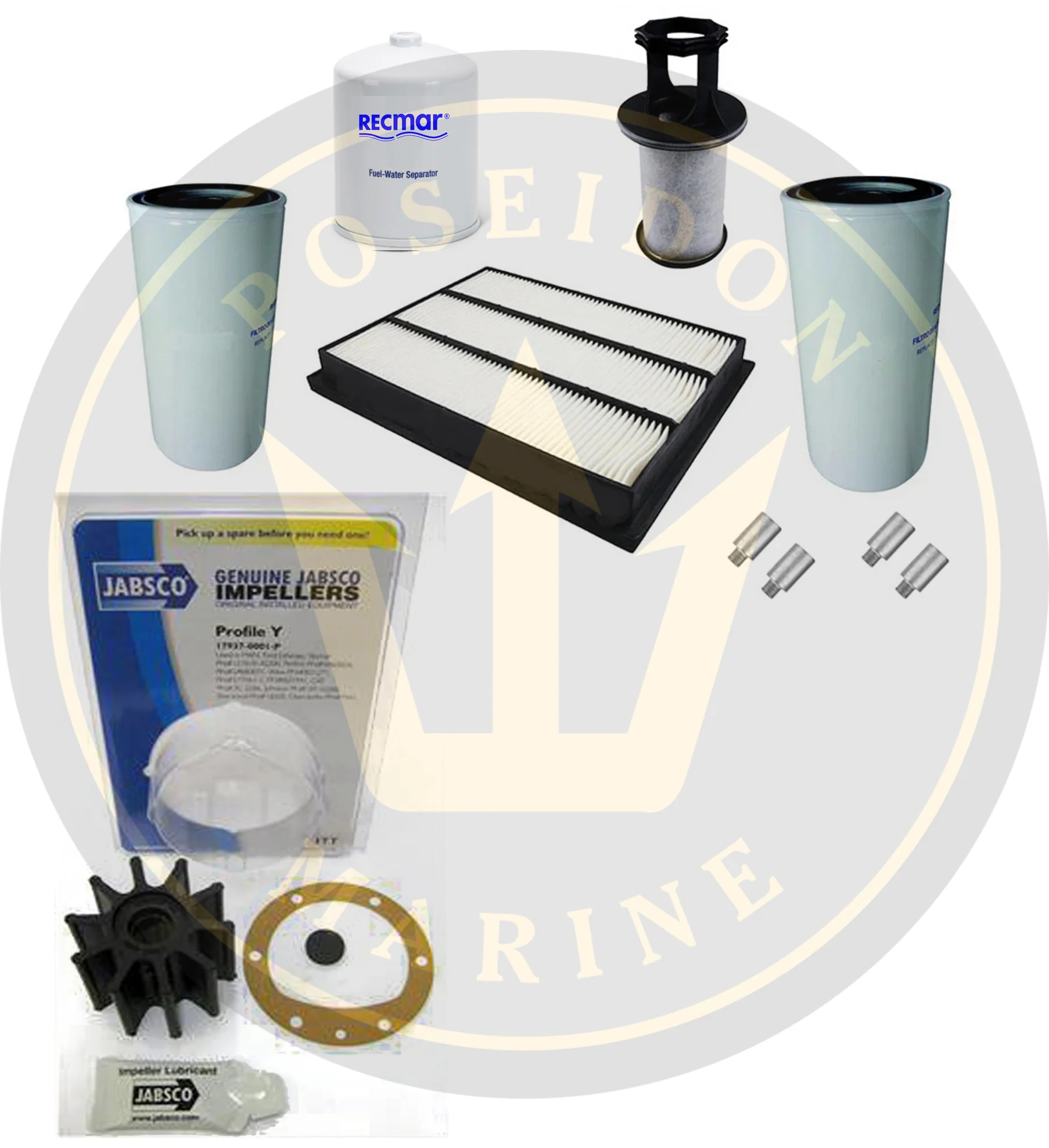 PoseidonMarine® Service kit Volvo Penta D4 3582732 21632901 3583443 21702999 3588475 21704968 - Image 4